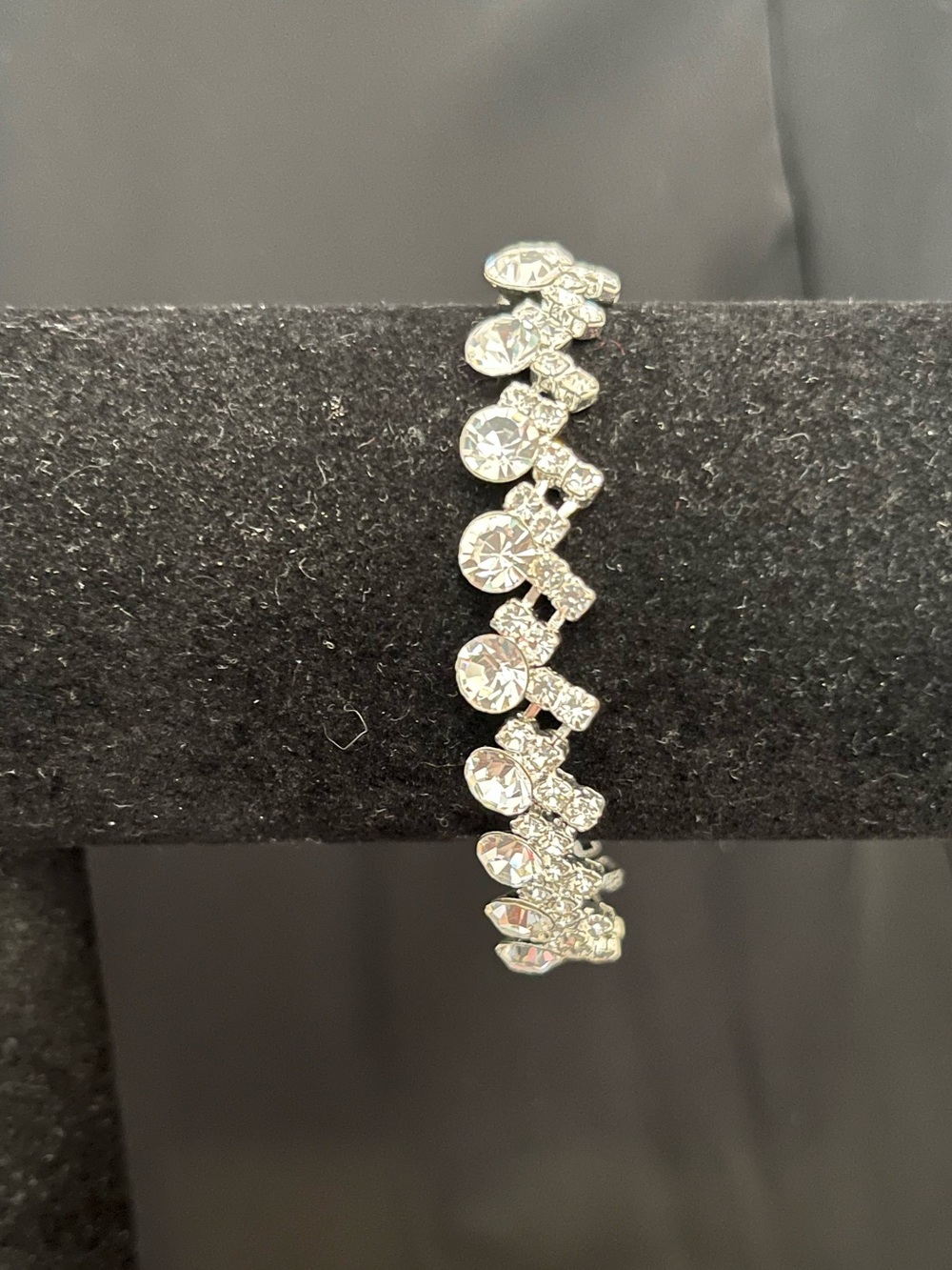Sparkling Crystal Tennis Bracelet - Silver